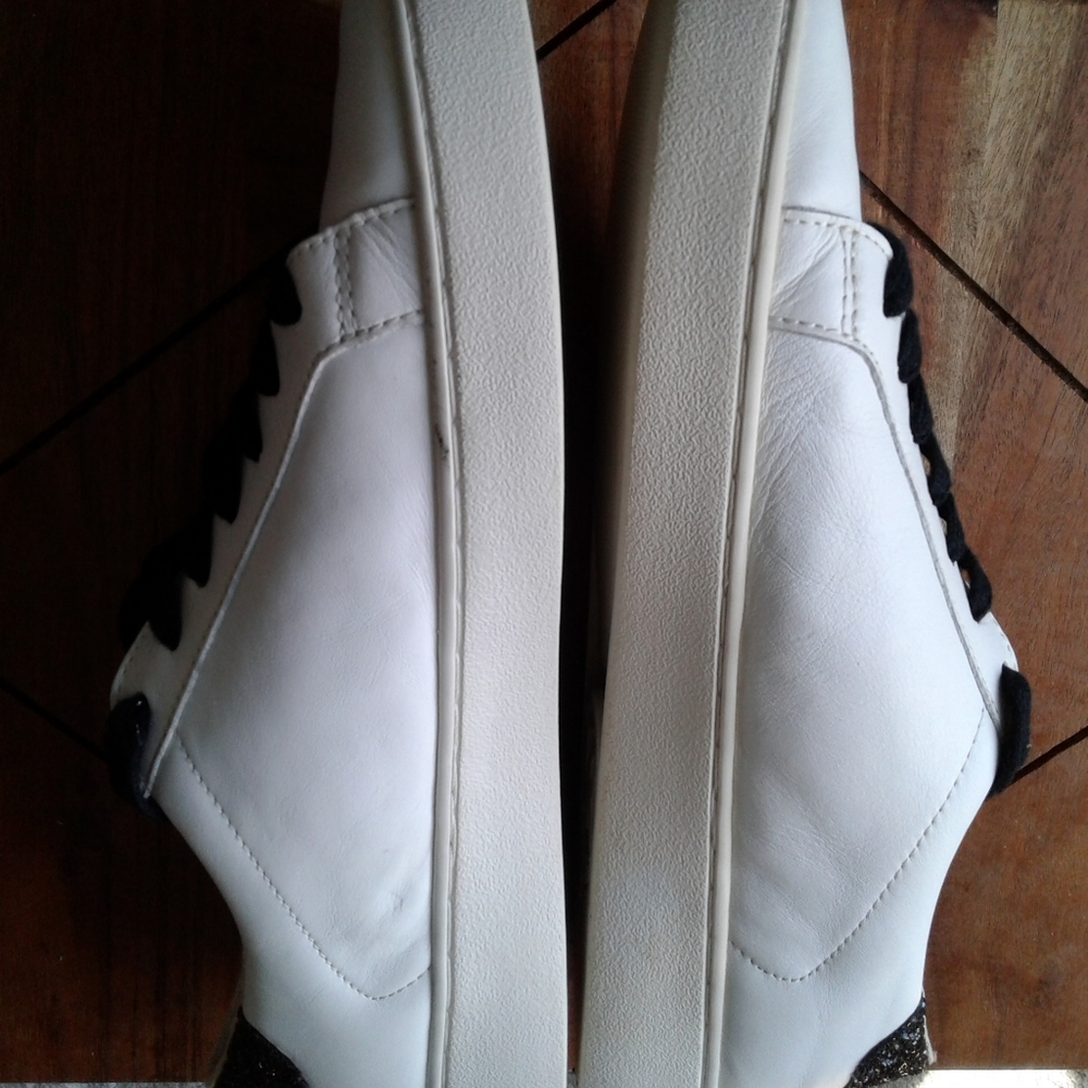 Michael Kors White Sneakers With Black Sparkles - Picture 4 of 9